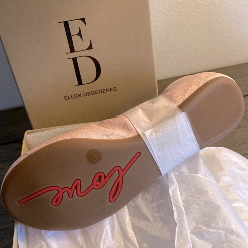 NIB [Ellen Degeneres] EG: 'Love' Langlee Ballet Flats Peony Pink Multiple Sizes! - Picture 4 of 9